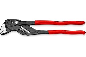 Knipex Pinza Chiave Pinza e Chiave in Un Unico Utensile Bonderizzata Grigia, Rivestiti in Resina Sintetica Antiscivolo 300 Mm 86 01 300