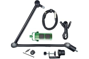 SONTRONICS VOICECASTING PACK - Mic, Boom Arm, USB & XLR Cables -PRO Kit for Podcast, Broadcast, Streaming, Gaming & VC – No Phantom Power required - Lifetime Microphone Warranty. Designed & Built in UK - Green