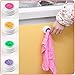 Produktbild Upxiang Handtuch Kleiderbügel Haken, Küche Geschirrtuch Badezimmer Geschirrtuch Griff Halter, Handtuch Wäscheständer, kreative Küche Handtuch Tuch Lappen Clip, selbstklebend, Push-In-Typ (Lila)