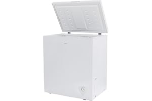 Statesman CHF150 Chest Freezer, 150 Litre, 85 cm Wide, 1x Freezer Basket, Adjustable Feet, Suitable for Outbuildings and Garages, temperatures Down to -15ºC, White [Energy Class F+]