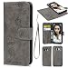 Produktbild S8 Hülle, Handyhülle PU Leder Flip Wallet Cover in Book Style Stand Case Card Slot Leder Tasche Handyhülle TPU Innen 2 Combo Separate Karteneinschub und Magnetverschluß Kratzfestes und Schmutzunempfindliches Case für Samsung Galaxy S8 (2 in 1), - Sonnenblume, Grau