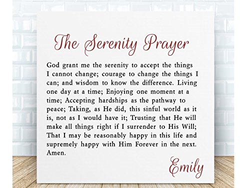 Pure Essence GreetingsSerenity Prayer Personalised Ceramic Plaque