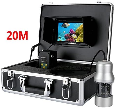 20M 1/3 Inch SONY CCD Underwater Fishing Camera - 360 Degree View, Remote Control, 7 Inch LCD Monitor, 14x White Lights