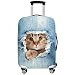 Produktbild GWELL 3D Tier Cartoon Elastisch Kofferhülle Kofferschutzhülle Luggage Cover mit Reißverschluss Reisekoffer Kofferbezug Gepäck Cover Abdeckung Katze-2 XL für 29-32 Zoll