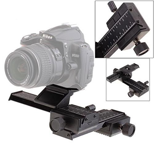 Neewer Pro  Pro Version de Neewer Produit  Rail de Mise au Point pour Macrophotographie de 4 Directions Compatible avec Appareils Photo Canon Nikon Pentax Olympus Sony Samsung et Autres Appareils SLR et DC avec Filetage Standardis   de 1 4   Pro Version de Rail Rotule 