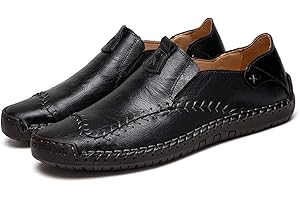 ASIFN Hommes Cuir Mocassins Bateau Chaussures Conduite Loafers Respirant Casual Flâneurs Penny Ville Chaussons Pantoufle Oxfords