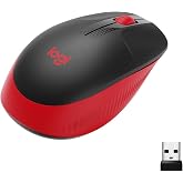 Logitech M190 kablosuz fare, iki elle kullanım i&ccedil;in kavisli tasarım, 18 ay pil &ouml;mr&uuml; artı g&uuml;&ccedil; tasarrufu modu, USB alıcısı, gen