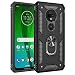 Produktbild Militär Grade Drop Impact für Motorola Moto G7 Hülle, Moto G7 Plus Hülle, 360 mm drehbarer Ring Ständer, magnetische Auto-Halterung, Armor stoßfeste Schutzhülle für Moto G7, schwarz