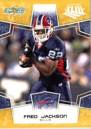 2008 Score SuperBowl Gold Parallel Edition Football Card - (Limited to 800 Made) # 39 Fred Jackson RB - Buffalo Bills / in Screw Down