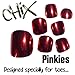 Chix Nails Nail Wraps PINKIES Red Lightening JUST FOR TOES Toes Vinyl Foils Minx Trendy Style SALON