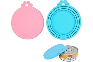 REQAG 2er-Set Tierfutter-Dosendeckel Universal-Silikon-Dosendeckel für Tierfutterdosen BPA-frei spülmaschinengeeignet Deckel für Dosen für Hunde und Katzen