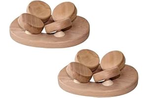 SudoreWell Lot de 2 appuie-tête pour sauna avec repose-tête à 4 points en bois de cèdre rouge