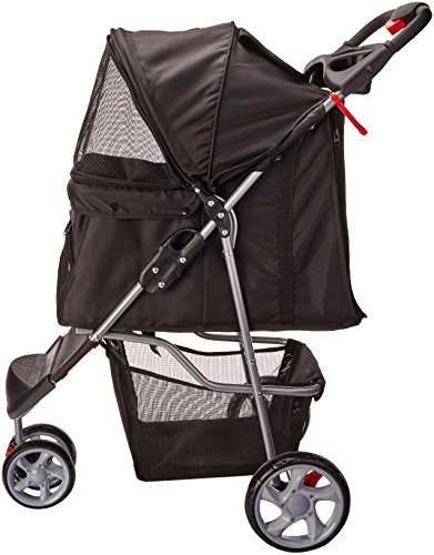 OxGord-Pet-Stroller-Cat-Dog-Easy-Walk-Folding-Travel-Carrier-Carriage-2017-Newly-Designed-3-Wheeler-Elite-Jogger-Onyx-Black