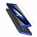 Produktbild Hülle für Samsung Galaxy A8 Plus 360 Grad, LaiXin Tempered Glass + Handyhülle Case Cover Ultra Dünn PC Plastik Schutzhülle Anti-Scratch Stoßdämpfende Anti-Schock Schutzhülle - Blau und Schwarz