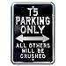 Produktbild Rot Hot Lemon 12 x 18 galvansed Stahl "VW T5 Parking Only" Heavy Duty Zeichen, schwarz