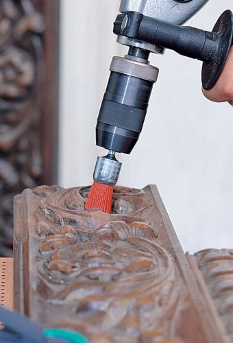 wolfcraft Nylon-Pinselbürste Ø 25 mm, Sechskant-Schaft (6.35 mm), 1510000 - 2