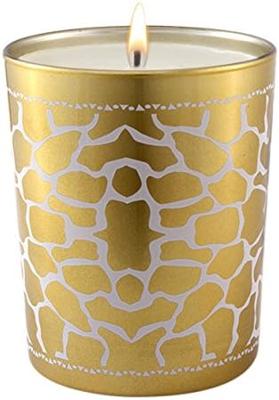 ebougie Savannah Empress Candle Cotton Gold 17 x 17 x 11 cm, Ambre Precieux, 17x17x11 cm