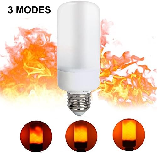 Flame Light Bulb E27 LED Effect Fire Light Bulbs 3 Modes Creative With Flickering Emulation Lamps,Simulated Nature Fire in Antique Lantern Atmosphere for Holiday Hotel Bars Home Decoration Restaurants