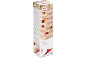 Cayro - Block & Block - + 5 Años - Modelo Clásico de Madera - Juego de Mesa - Ideal para Niños y Adultos - Torre de Barras Apilables - 2 a 8 Jugadores