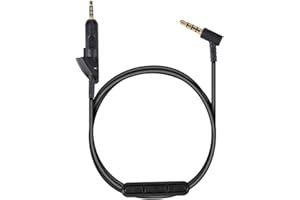 kwmobile Headphone Cables for Bose QuietComfort 15 - Replacement Cable 150 cm Microphone & Volume Control - 3.5mm Jack