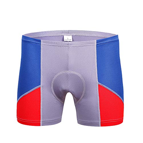 Ciclismo Pantalones Cortos de Bicicleta 4D Gel de sílice Acolchado Ciclismo Calzoncillos Ropa Interior de Bicicleta MTB Bicicleta Pantalones Cortos (3D, XXL)