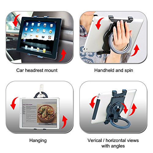 Coolplay Tablet-Ständer – 360° rotierende leichte tragbare Halterung für Tablets 7-10 Zoll iPad, Kindle, E-Reader, Smartphones und mehr (Schwarz) - 3
