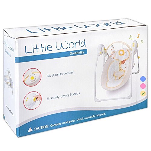 Elektrische Babyschaukel Automatische Baby Wiege Wippe Little World Dreamday creme - 5