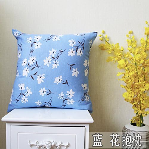 Back Stuffed Cushion Cushion Pillow Waist Pillow Blue (sleeve + core) 45x45cm