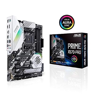 ASUS Carte Mère Gaming Prime X570-PRO AMD AM4 Ryzen 3000 (14 DrMOS power stages PCIe 4.0 M.2 DDR4 Intel LAN HDMI DP SLI CFX SATA USB 3.2 Gen 2 Type-A Type-C Aura Sync RGB lighting ATX)