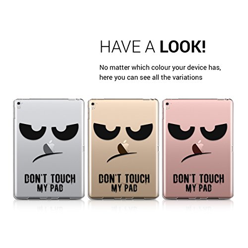 kwmobile Hülle für Apple iPad Pro 9,7″ – Case Handy Schutzhülle TPU Silikon für Tablet – Backcover Cover klar Schwarz Transparent - 4