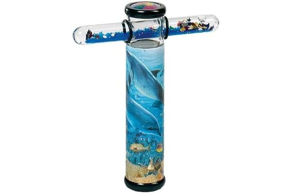 Goki - 2041911 - Jeu De Société Éducatif - Kaléidoscope Avec Baguette Magique - Dauphin, Bleu