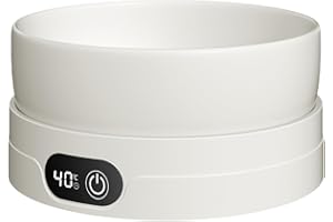 GENERISCH Beheizter Wassernapf Mit Akku, Beheizter Katzennapf - 4 Temperatur Einstellungen Winter Trinknapf,Thermischer Hundewassernapf -Für Hühner Tiere Welpen(Chinesischer Zweipoliger Stecker Braucht Adapter)