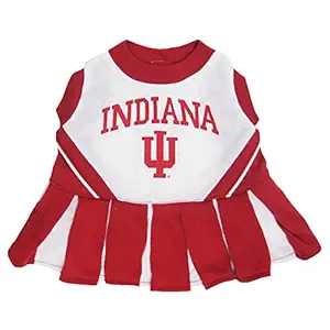 Pets First Collegiate Indiana Hoosiers University Dog Cheerleader Outfit, Small