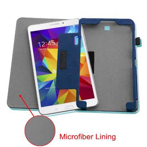 Fintie Samsung Galaxy Tab 4 7.0 Hülle Case – Slim Fit Folio Kunstleder Schutzhülle Cover Tasche mit Ständerfunktion für Samsung Galaxy Tab 4 7.0 T230 T235 (7 Zoll) Tablet, Marineblau - 6