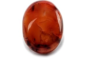 Eusice – Piedra de Cornalina, piedra de palma, cristales curativos, piedra pulida, piedra de chakra y reiki (cornalina, 40 g-60 g)