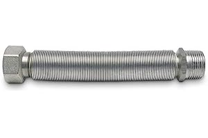 AFLEX Raccordo flessibile per acqua in acciaio inox MF estensibile da 10 a 20cm circa (3/4" pollice)