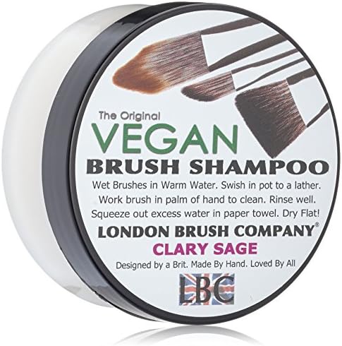 LONDON BRUSH COMPANY Vegan Young Coconut Milk Solid Brush Shampoo, Clary Sage 56 g