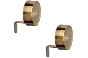 ABC DECOR Trade Pole 28mm Curtain Pole Finials, Pole Ends, Pack of 2, Antique Brass (END CAP)