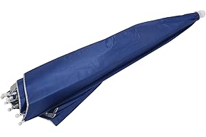 iFutniew 26" Diameter Elastic Band Fishing Headwear Umbrella Hat Dark Blue