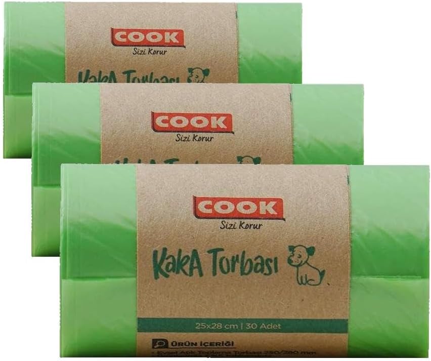 Cook Evcil Hayvan Kaka Torbası (30 adet) (3 paketi)