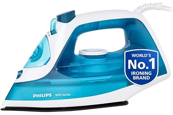 Philips Steam Iron DST0820/20 (World no. 1 Ironing Brand) Powerful 15 gm/min Steam Output with Spray, Multilayer Coated Non s