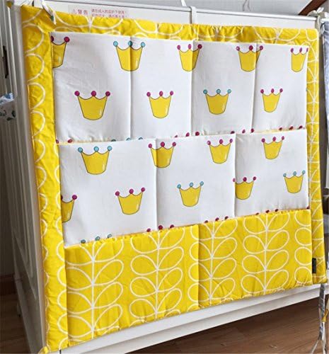 Baby Hanging Diaper Bag Baby Crib Storage Bag (yellow)