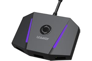 leadjoy VX2 AimBox Adapter Maus Tastatur Konverter für PS4/PS5/Xbox One/Xbox Series X/S, Gaming Tastaturmauskonverter mit 3,5-mm-Audiobuchse für FPS, TPS and RTS