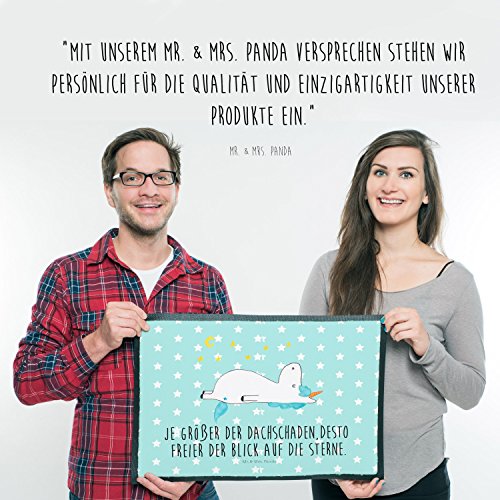 Mr. & Mrs. Panda Fußmatte Druck Einhorn Sternenhimmel – 100% handmade in Norddeutschland – Einhorn, Einhörner, Unicorn, Sterne, Dachschaden, Verrückt, Sternenhimmel, crazy, witzig, lustig Fussmatte, Fußmatte, Türvorleger, Schmutzmatte, Fussabtreter, Matte, Schmutzfänger Einhorn, Einhörner, Unicorn, Sterne, Dachschaden, Verrückt, Sternenhimmel, crazy, witzig, lustig - 5
