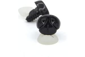 celloexpress Black Animal/Dog Nose Smooth 20mm x 17mm Plastic Backs - Teddy Bear & Soft Toy Making Detailed Nose (2)