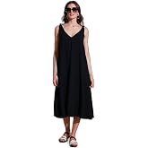 Lela Oversize Fit V Yaka Midi Boy Basic Elbise Bayan ELBİSE 6788688