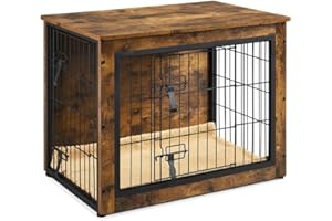 Yaheetech Cage pour Chien Intérieur Cage pour Animaux Maison pour Chien Niche en Bois pour Animaux de Compagnie 80.5×55.5×64 cm