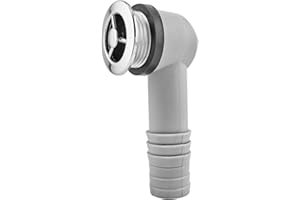 Ctyjia 1 Pièce Tête de Trop-Plein D'évier, 36x36mm Interface Ronde, Accessoires Remplacement Éviers en Céramique et Marbre pour Ouverture de 30-32mm