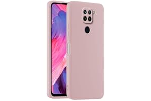HULLIN Coque de Téléphone en Silicone Colorée, Adaptée à Redmi Note 9 (4G) (6.53") - Poudre de Sable