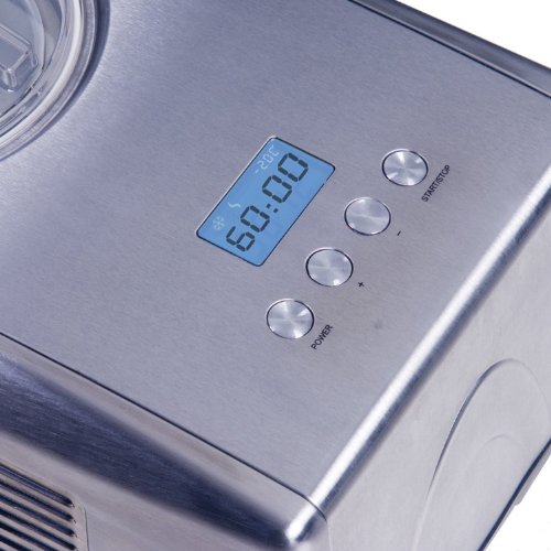 7in1 Edelstahl Eismaschine mit Kompressor-Frozen Yogurt-Milchshake Maschine-Flaschenkühler Gino Gelati IC-250W - 2